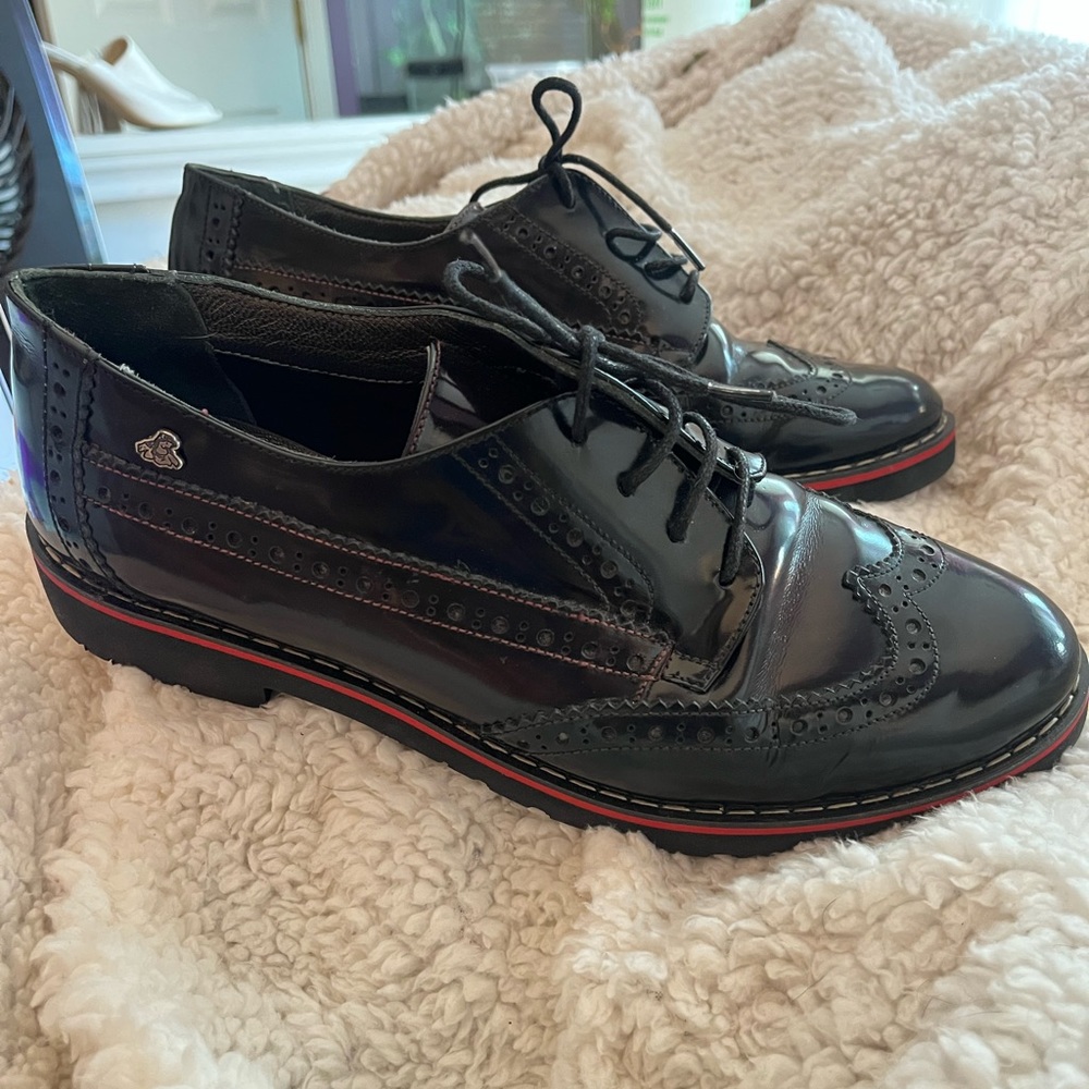 Black loafers